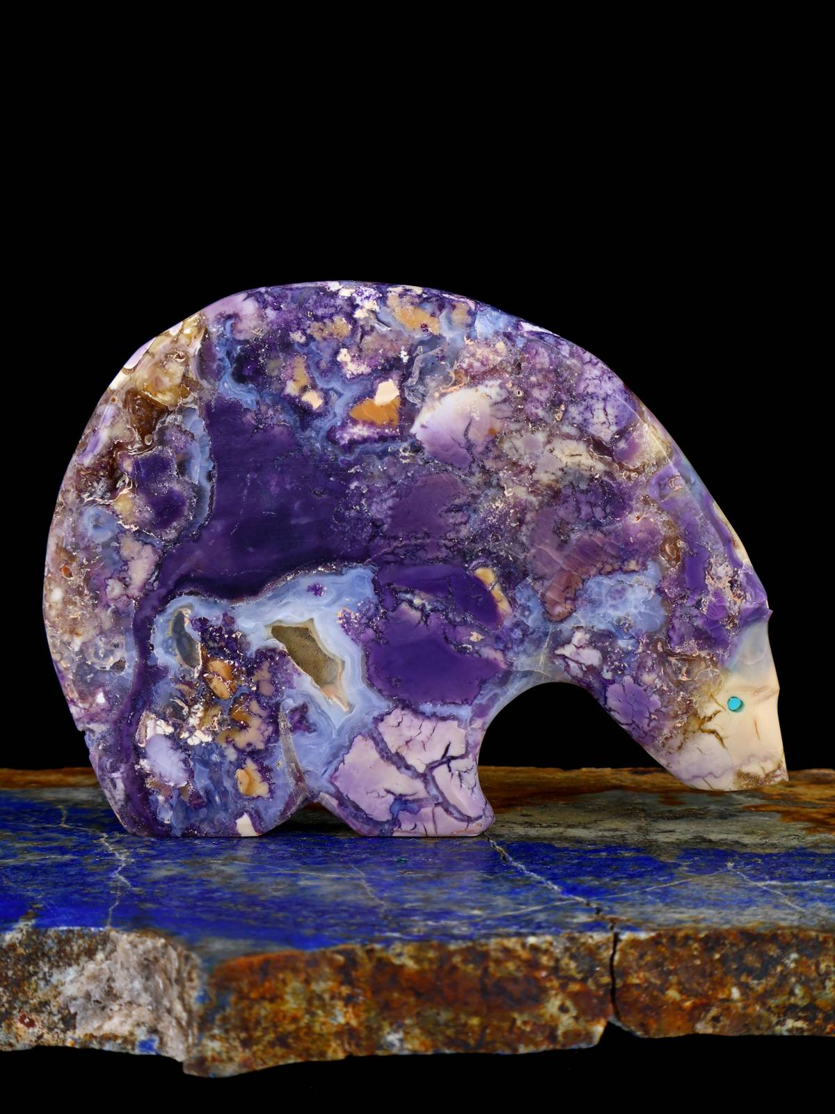 Cielo Caballo Turquesa Oso Medicinal Zuni Fetiche