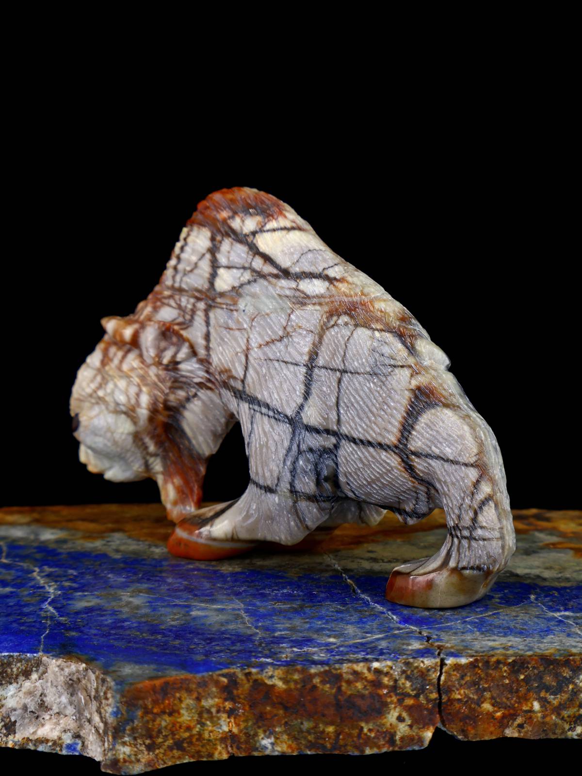 Picasso Marble Bison Zuni Fetish - PuebloDirect.com