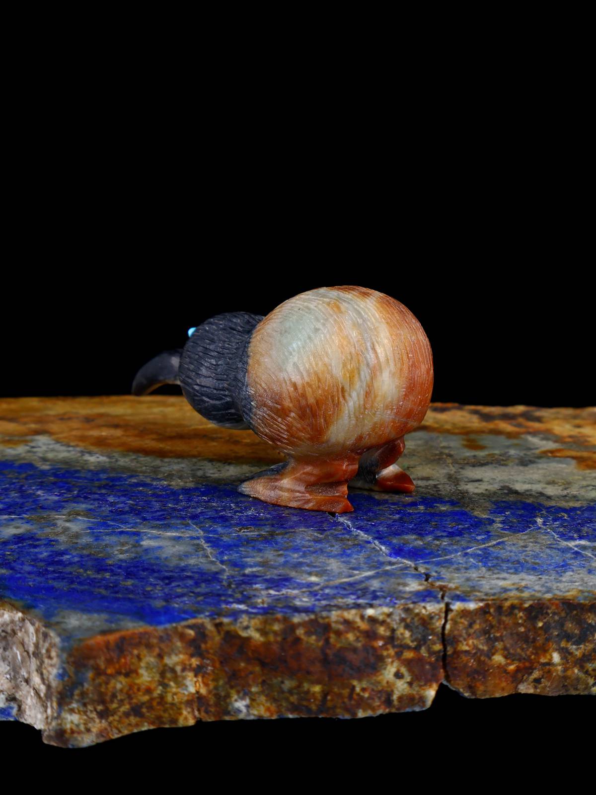 Picasso Marble Kiwi Bird Zuni Fetish