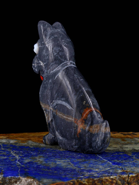 Egyptian Marble Dog Zuni Fetish - PuebloDirect.com