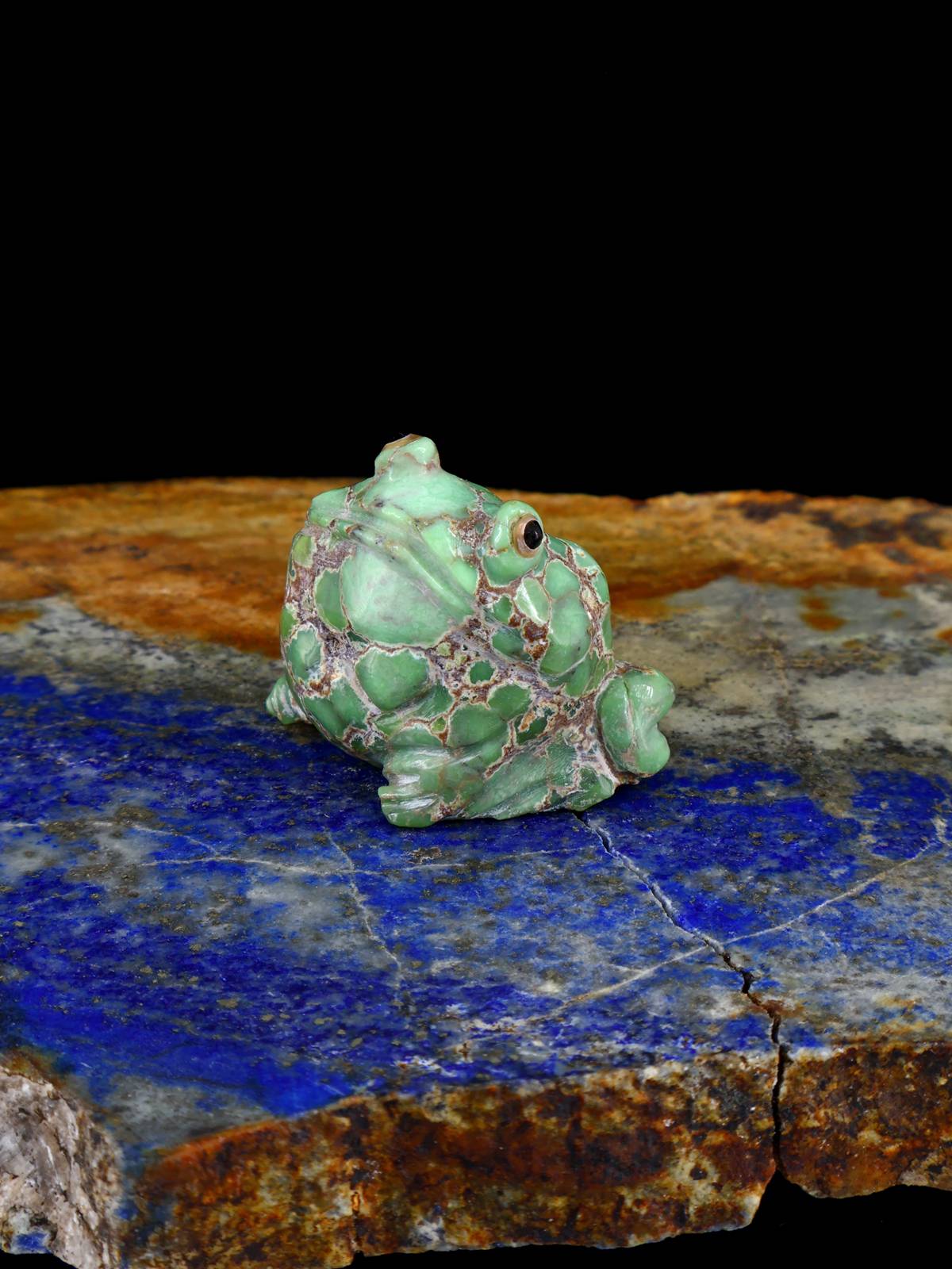 Lucin Variscite Frog Zuni Fetish