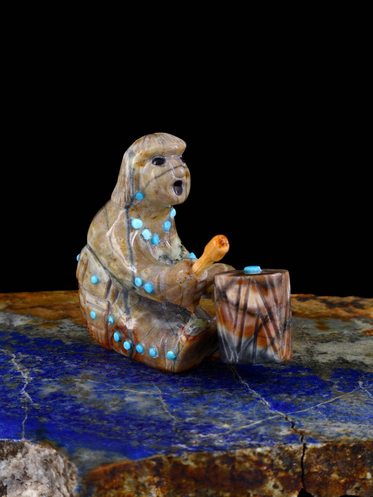 Picasso Marble Drummer Zuni Fetish