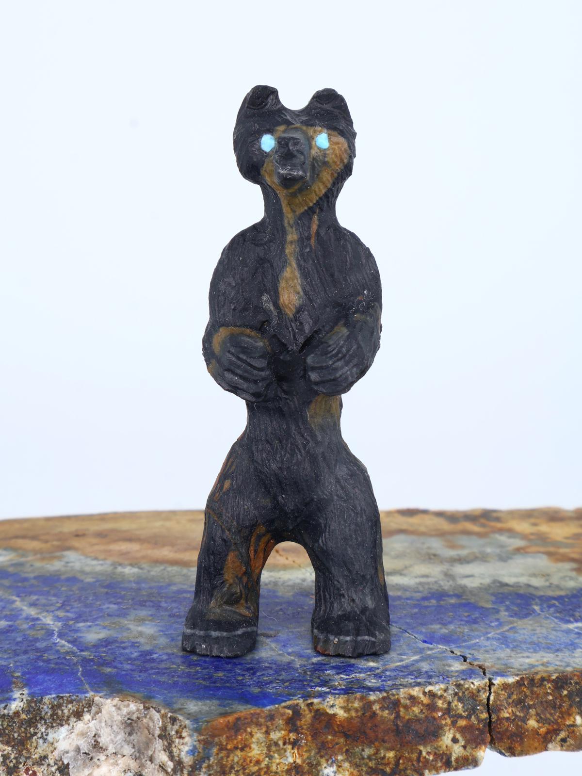 Picasso Marble Bear Zuni Fetish - PuebloDirect.com