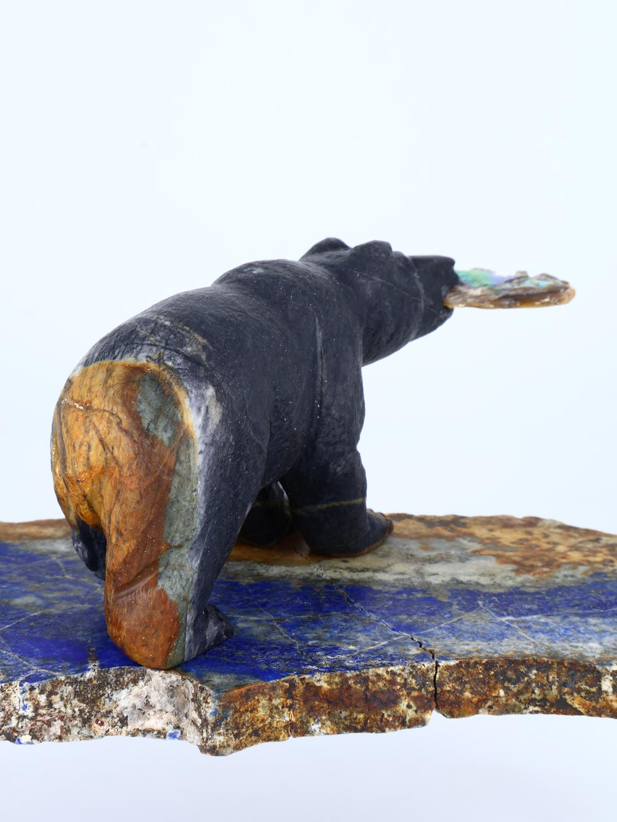 Picasso Marble Bear Zuni Fetish Carving - PuebloDirect.com