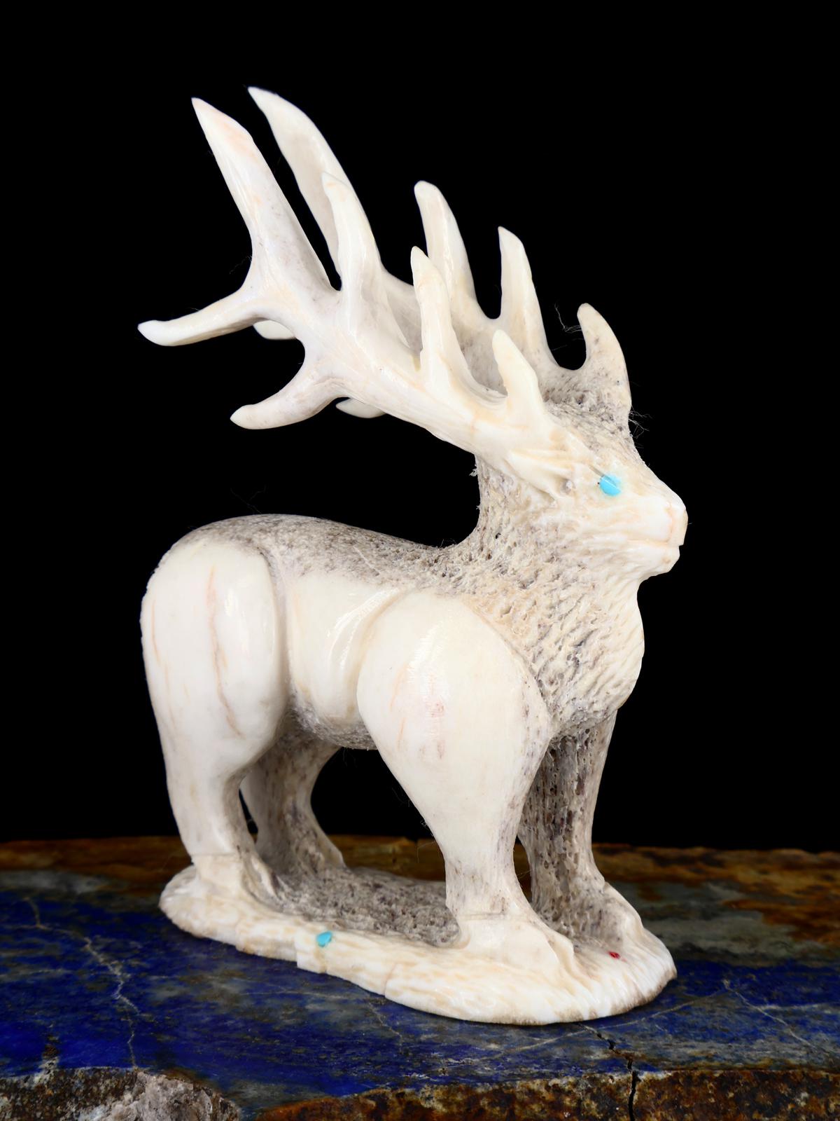Antler Elk Zuni Fetish Carving - PuebloDirect.com