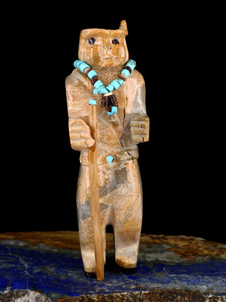 Travertine Traveler Zuni Fetish Carving - PuebloDirect.com