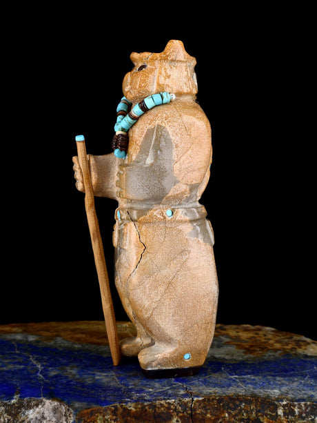 Travertine Traveler Zuni Fetish Carving - PuebloDirect.com