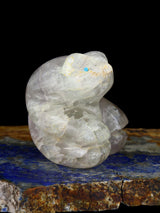 Selenite Bear Zuni Fetish Carving - PuebloDirect.com