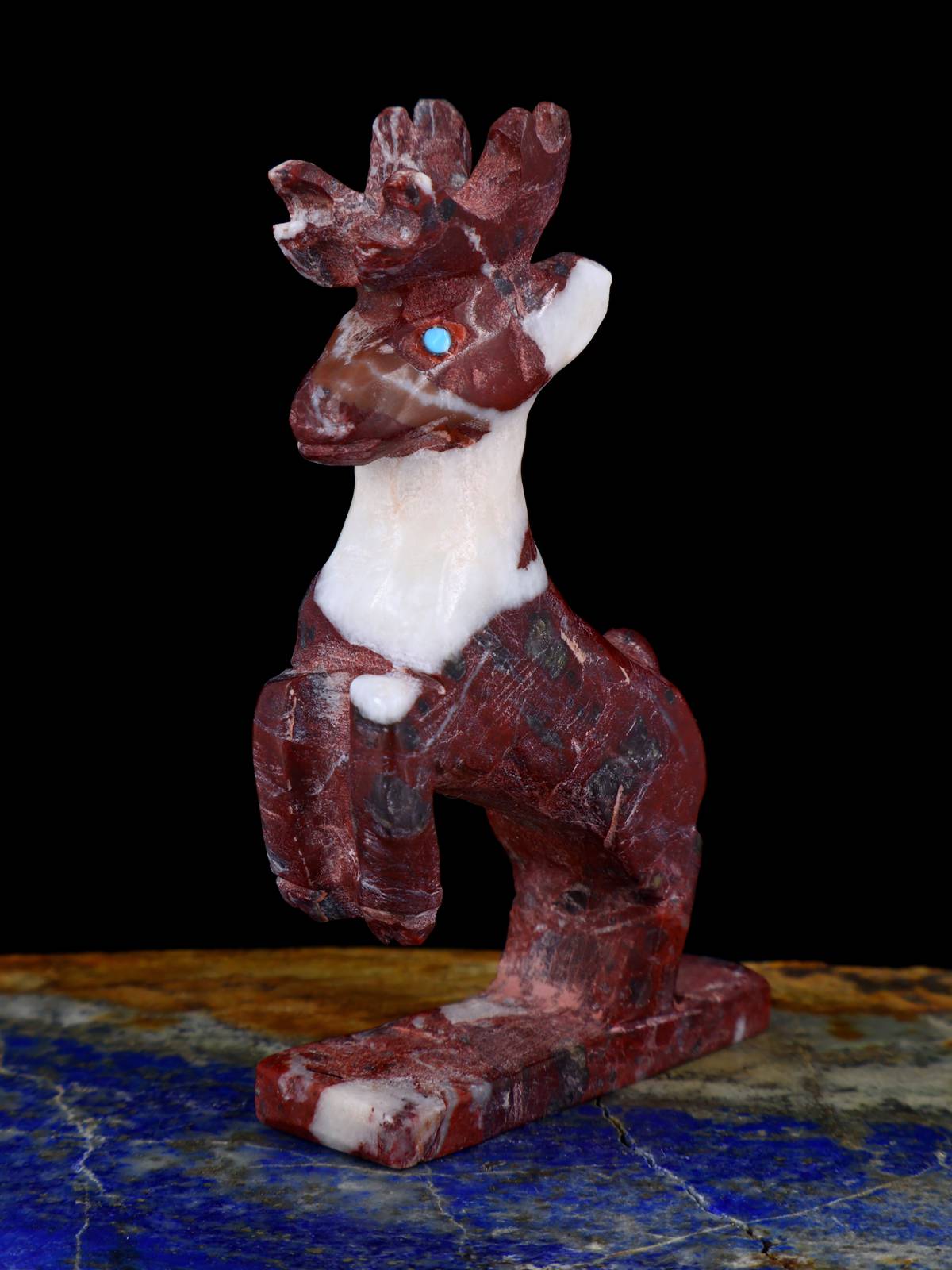Marble Reindeer Zuni Fetish