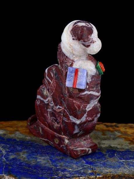 Marble Santa Claus Zuni Fetish - PuebloDirect.com