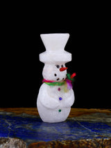 Alabaster Snowman Zuni Fetish - PuebloDirect.com