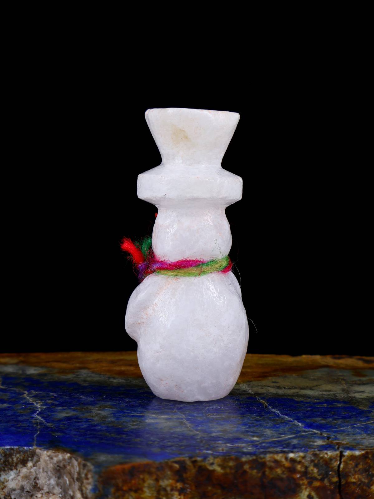 Alabaster Snowman Zuni Fetish - PuebloDirect.com