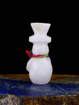 Alabaster Snowman Zuni Fetish - PuebloDirect.com