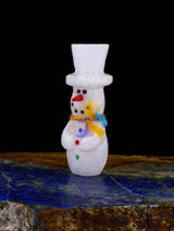 Alabaster Snowman Zuni Fetish - PuebloDirect.com