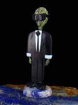 Serpentine Men In Black Alien Zuni Fetish - PuebloDirect.com
