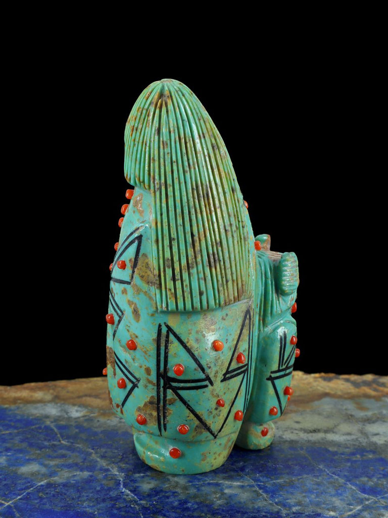 Turquoise Maiden Mother and Child Zuni Fetish - PuebloDirect.com