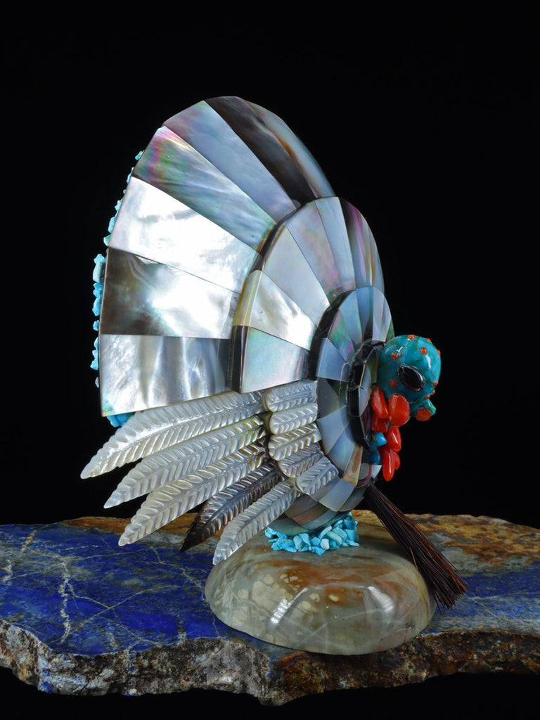 Abalone Turkey Zuni Fetish - PuebloDirect.com