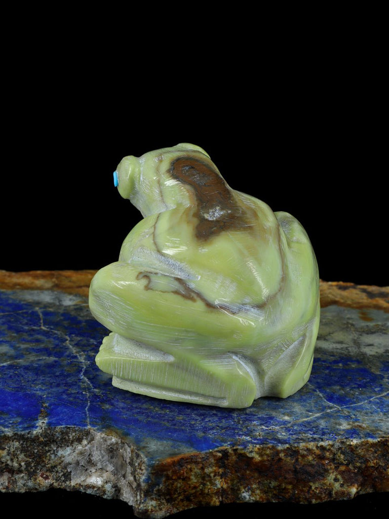 Serpentine Frog Zuni Fetish - PuebloDirect.com
