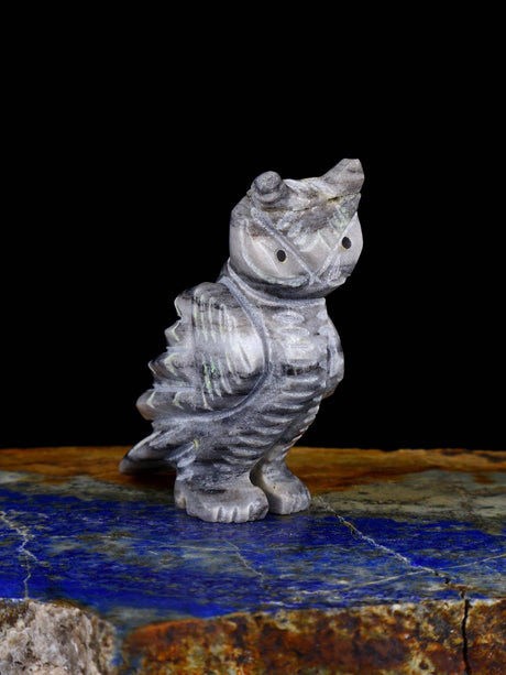Marble Owl Navajo Stone Carving - PuebloDirect.com