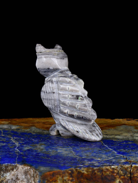 Marble Owl Navajo Stone Carving - PuebloDirect.com