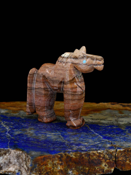 Serpentine Horse Navajo Stone Carving - PuebloDirect.com