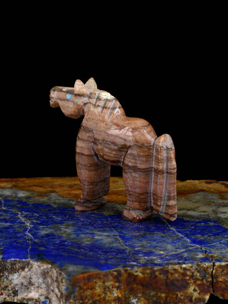 Serpentine Horse Navajo Stone Carving - PuebloDirect.com