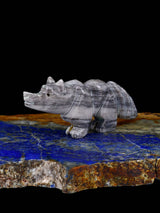 Marble Wolf Navajo Stone Carving - PuebloDirect.com