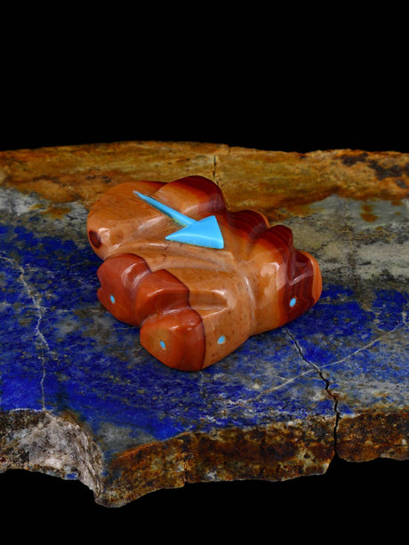 Onyx Frog Zuni Fetish - PuebloDirect.com
