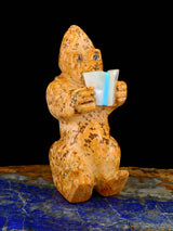 Travertine Storytime Gorilla Zuni Fetish - PuebloDirect.com
