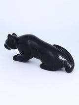 Large Black Marble Mountain Lion Zuni Fetish - PuebloDirect.com