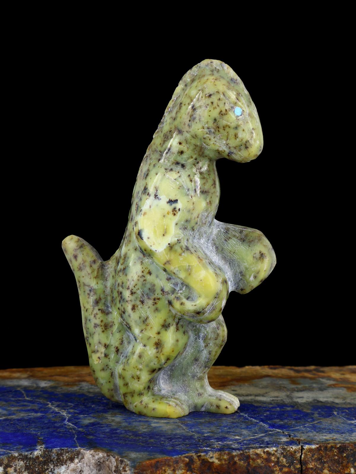 Serpentine Dinosaur Zuni Fetish - PuebloDirect.com