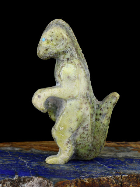 Serpentine Dinosaur Zuni Fetish - PuebloDirect.com