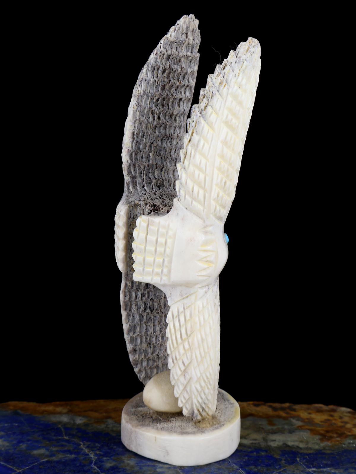 Antler Eagle Family Zuni Fetish Carving - PuebloDirect.com