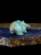 Turquoise Bear Navajo Carving M090 - PuebloDirect.com