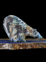 Azurite in Quartz Medicine Bear Zuni Fetish - PuebloDirect.com