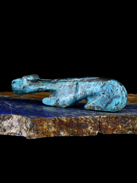 Fétiche Loup Turquoise Zuni