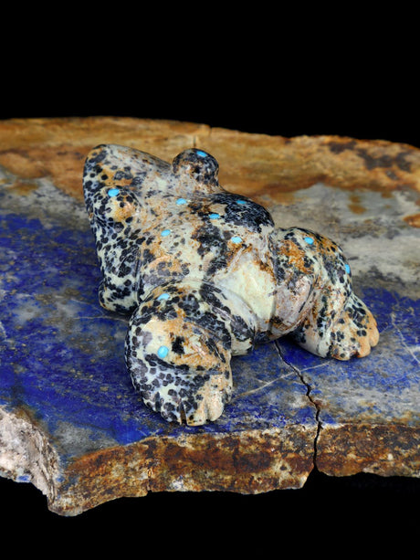 Serpentine Frog Zuni Fetish