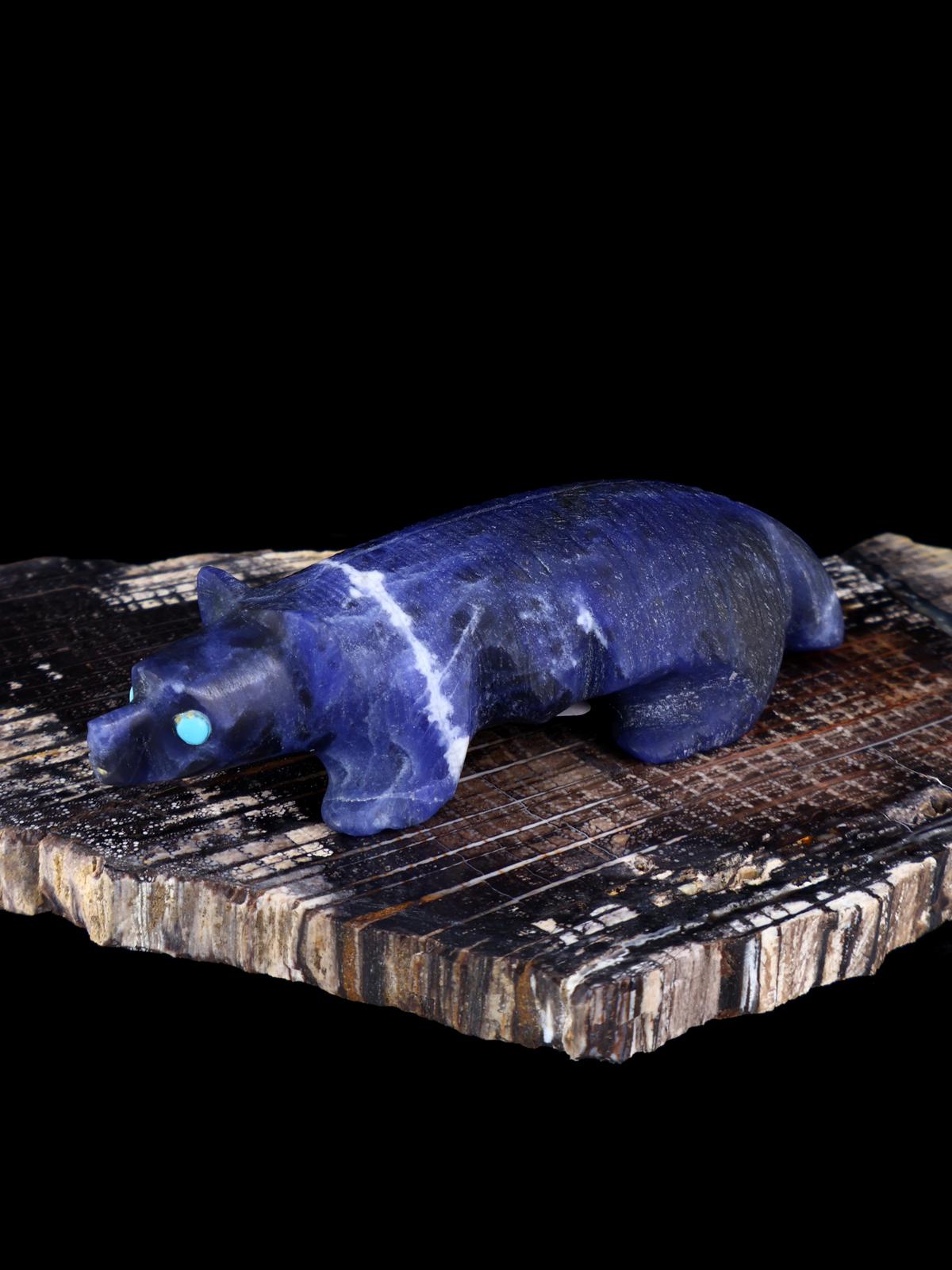 Sodalite Badger Zuni Fetish