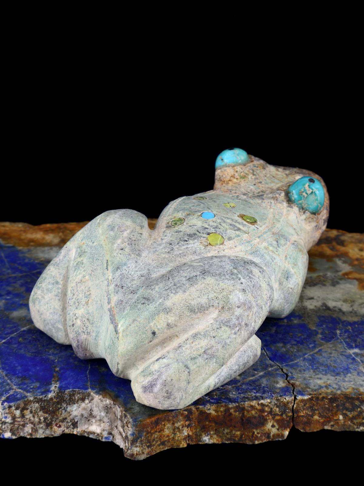 Serpentine Frog Zuni Fetish - PuebloDirect.com