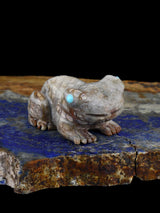 Picasso Marble Frog Zuni Fetish - PuebloDirect.com
