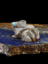 Picasso Marble Frog Zuni Fetish - PuebloDirect.com
