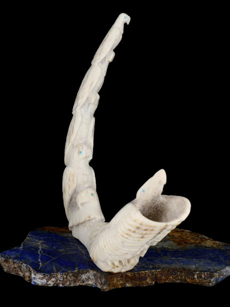 Antler Eagle Family Zuni Fetish