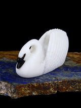 White Marble Swan Zuni Fetish