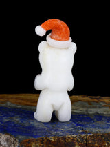 White Marble Santa Bear Zuni Fetish