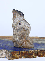 Picasso Marble Owl Zuni Fetish
