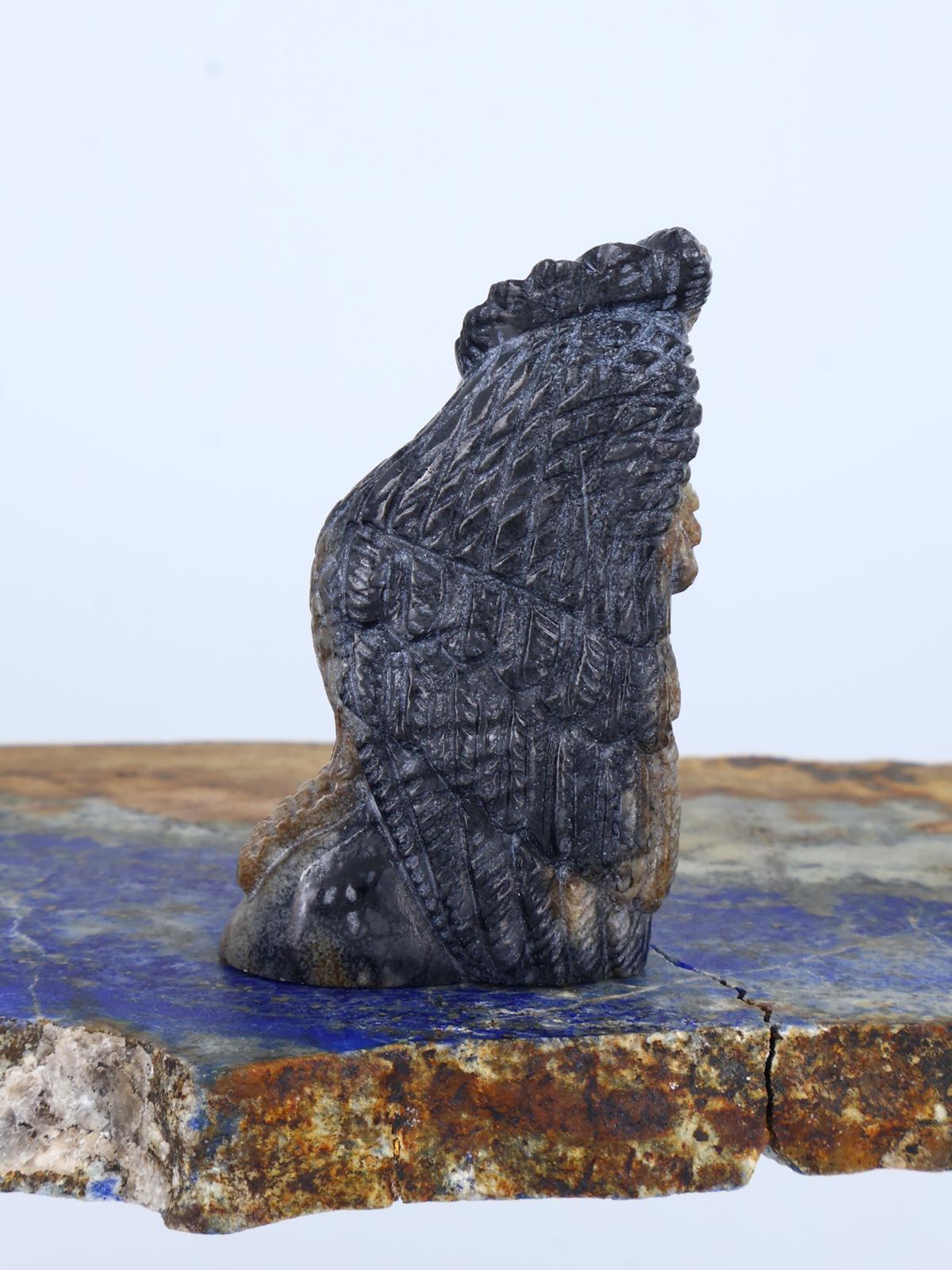 Picasso Marble Owl Zuni Fetish