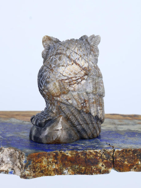 Picasso Marble Owl Zuni Fetish