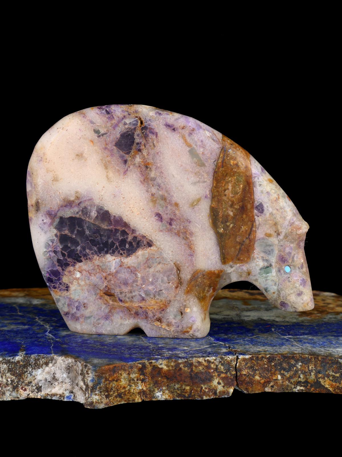 Fluorite Bear Zuni Fetish