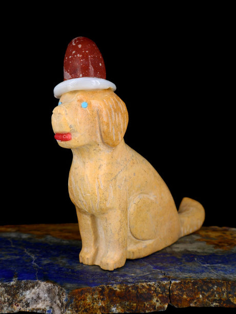 Santa Paws Dog Zuni Fetish