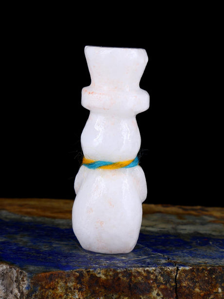 Bonhomme de neige en albâtre Zuni Fetish